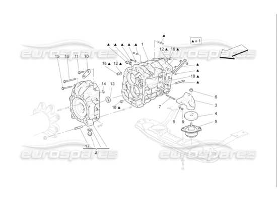 a part diagram from the maserati quattroporte m139 (2005-2013) parts catalogue