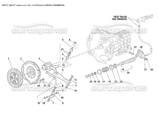 a part diagram from the maserati 3200 gt/gta/assetto corsa parts catalogue