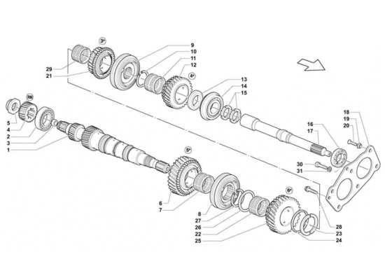 a part diagram from the lamborghini gallardo sts ii sc parts catalogue