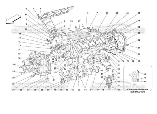 a part diagram from the ferrari 355 (2.7 motronic) parts catalogue