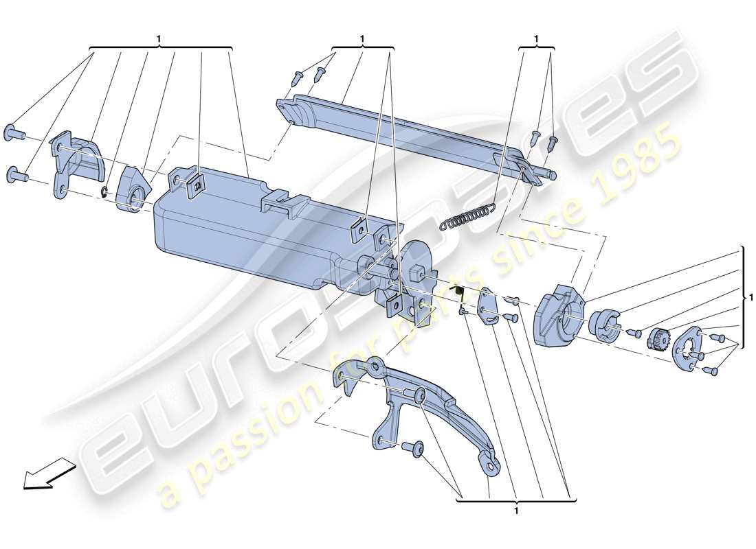 a part diagram from the ferrari laferrari aperta (usa) parts catalogue