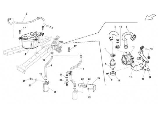 a part diagram from the lamborghini gallardo sts ii sc parts catalogue