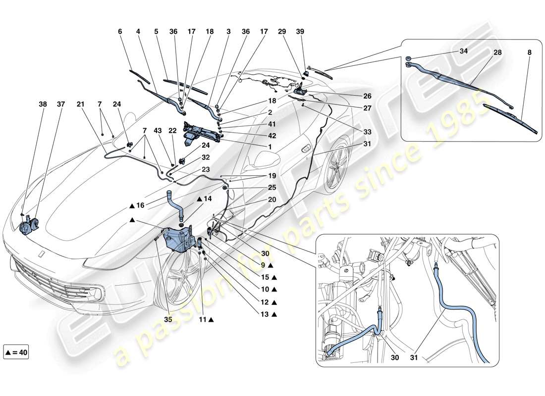 a part diagram from the ferrari gtc4 parts catalogue