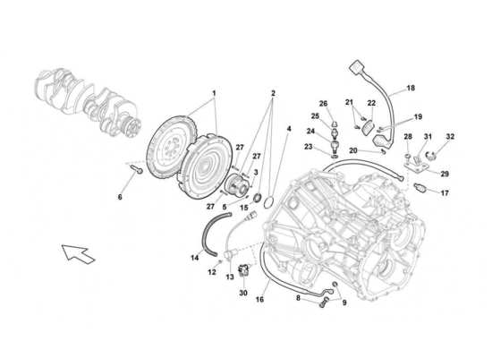 a part diagram from the lamborghini gallardo sts ii sc parts catalogue