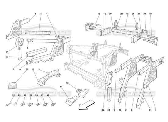 a part diagram from the ferrari 360 parts catalogue