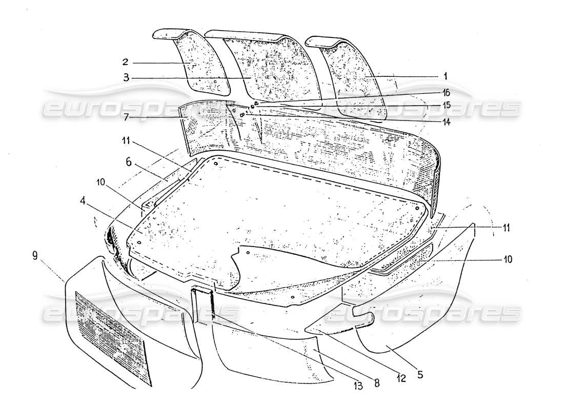 a part diagram from the ferrari 330 and 365 parts catalogue