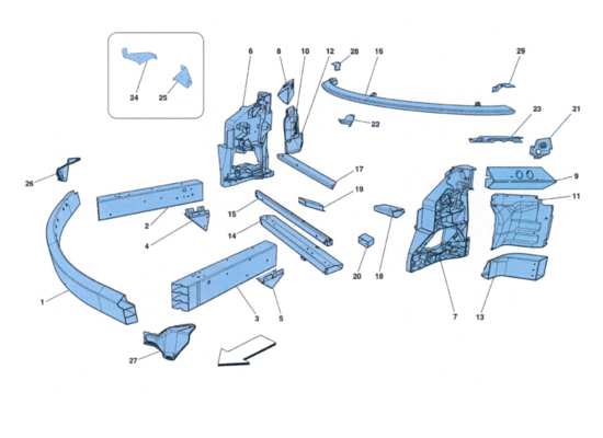 a part diagram from the ferrari 458 parts catalogue