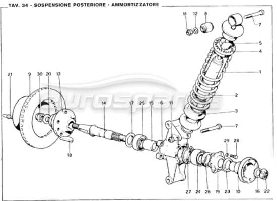 a part diagram from the ferrari 246 gt series 1 parts catalogue