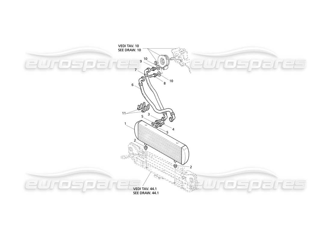 a part diagram from the maserati quattroporte (1996-2001) parts catalogue