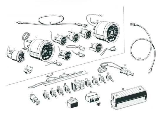 a part diagram from the maserati mexico parts catalogue