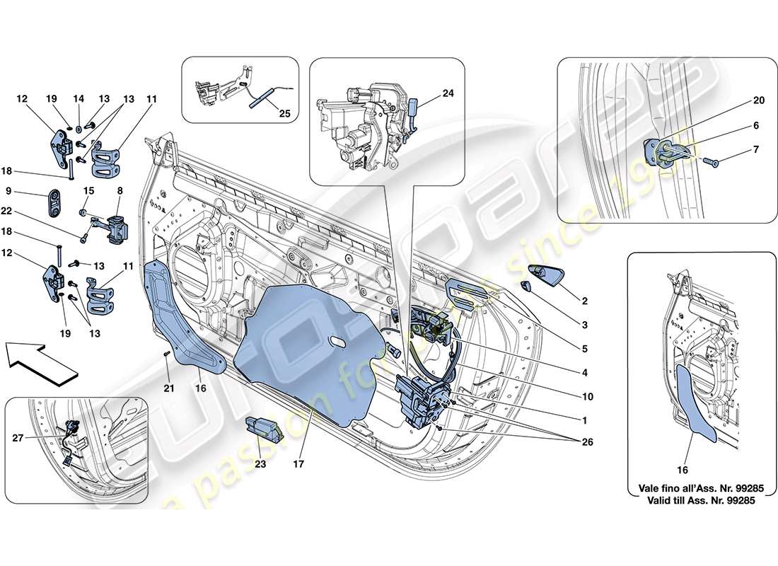 a part diagram from the ferrari ff (europe) parts catalogue