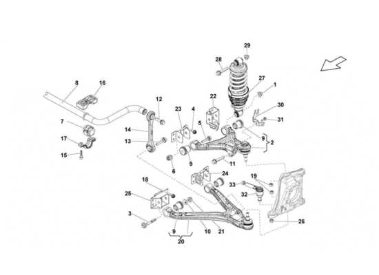 a part diagram from the lamborghini gallardo sts ii sc parts catalogue