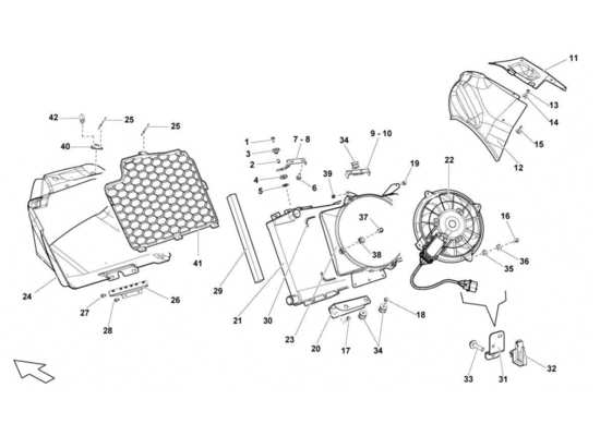 a part diagram from the lamborghini gallardo sts ii sc parts catalogue