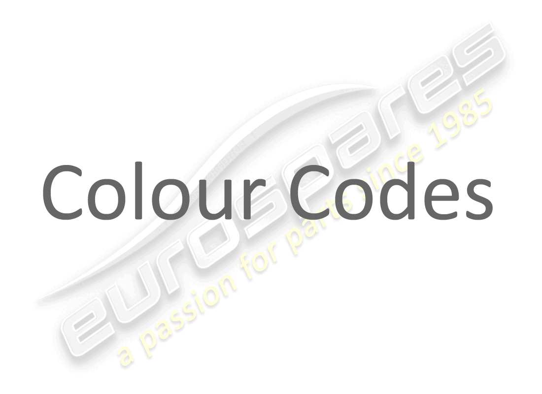 ferrari 599 gtb fiorano (europe) colour codes parts diagram