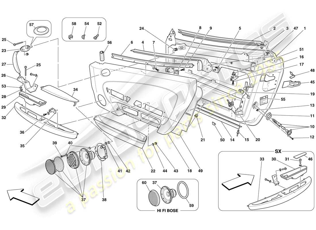 a part diagram from the ferrari 430 parts catalogue