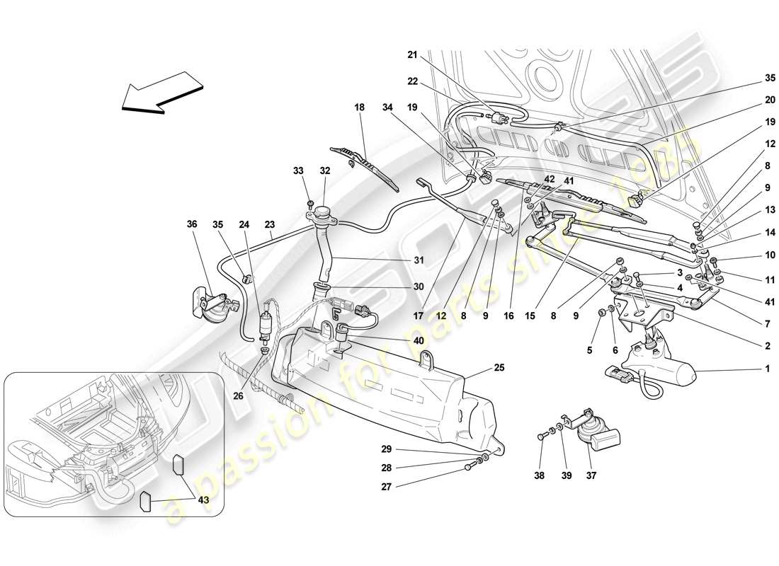 a part diagram from the ferrari 430 parts catalogue