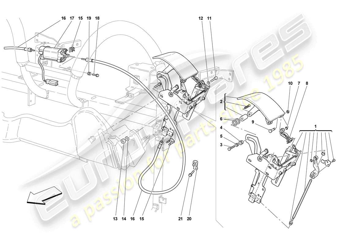 a part diagram from the ferrari 430 parts catalogue