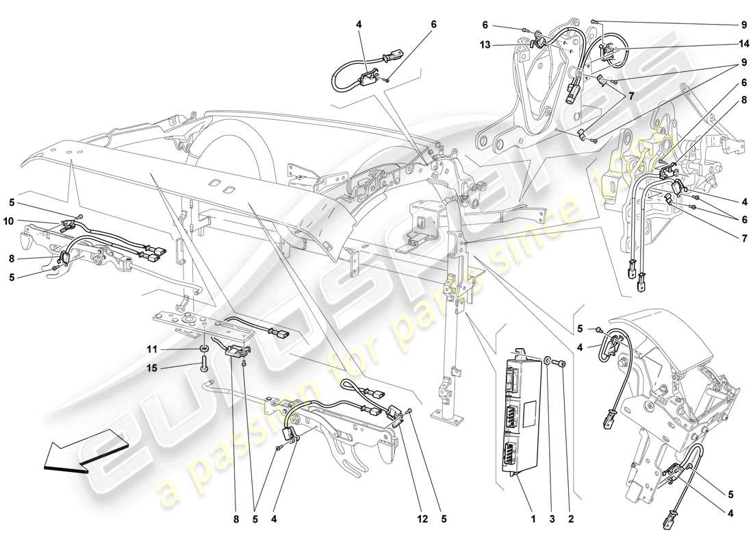 a part diagram from the Ferrari F430 Scuderia (USA) parts catalogue