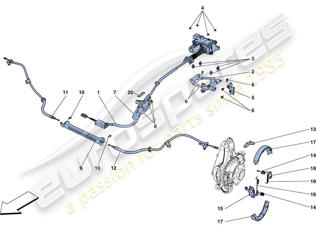 a part diagram from the ferrari ff (europe) parts catalogue