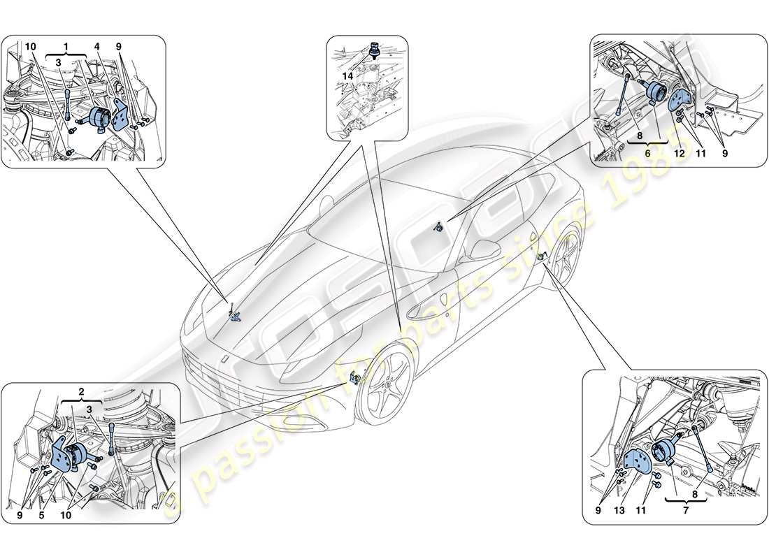 a part diagram from the ferrari ff parts catalogue