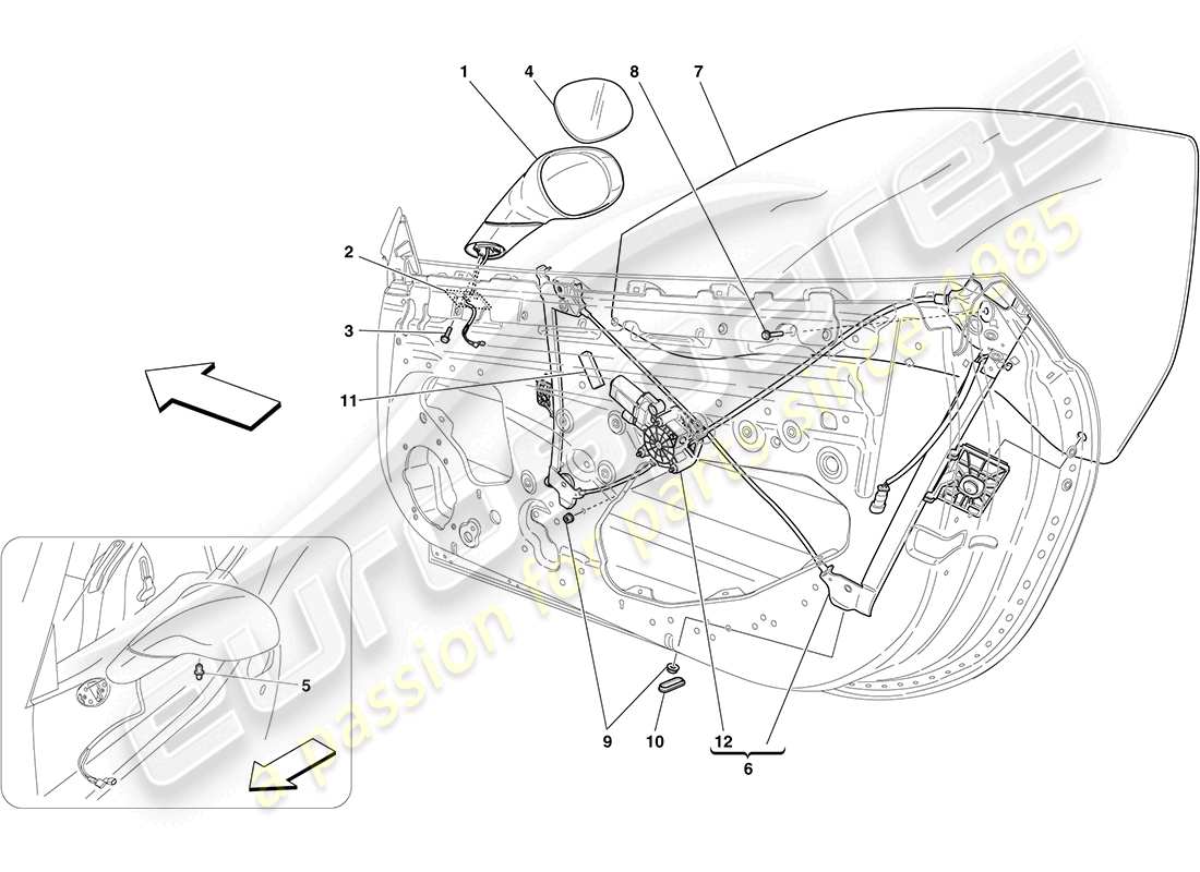 a part diagram from the ferrari california parts catalogue