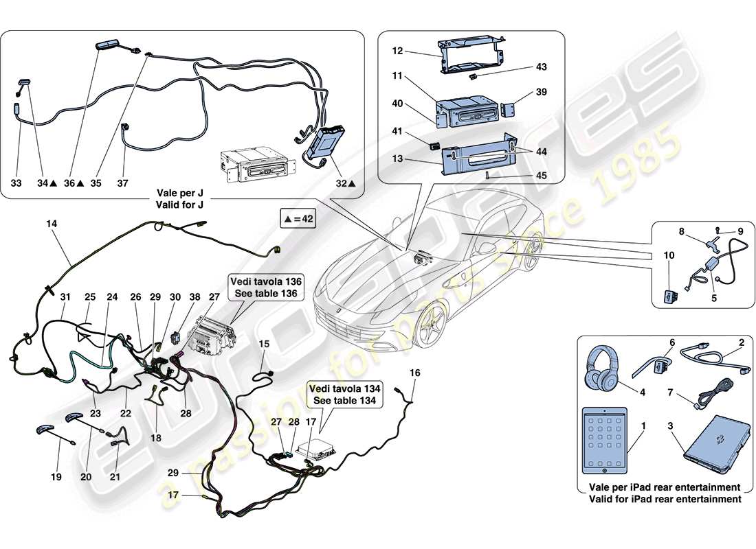 a part diagram from the ferrari ff (europe) parts catalogue