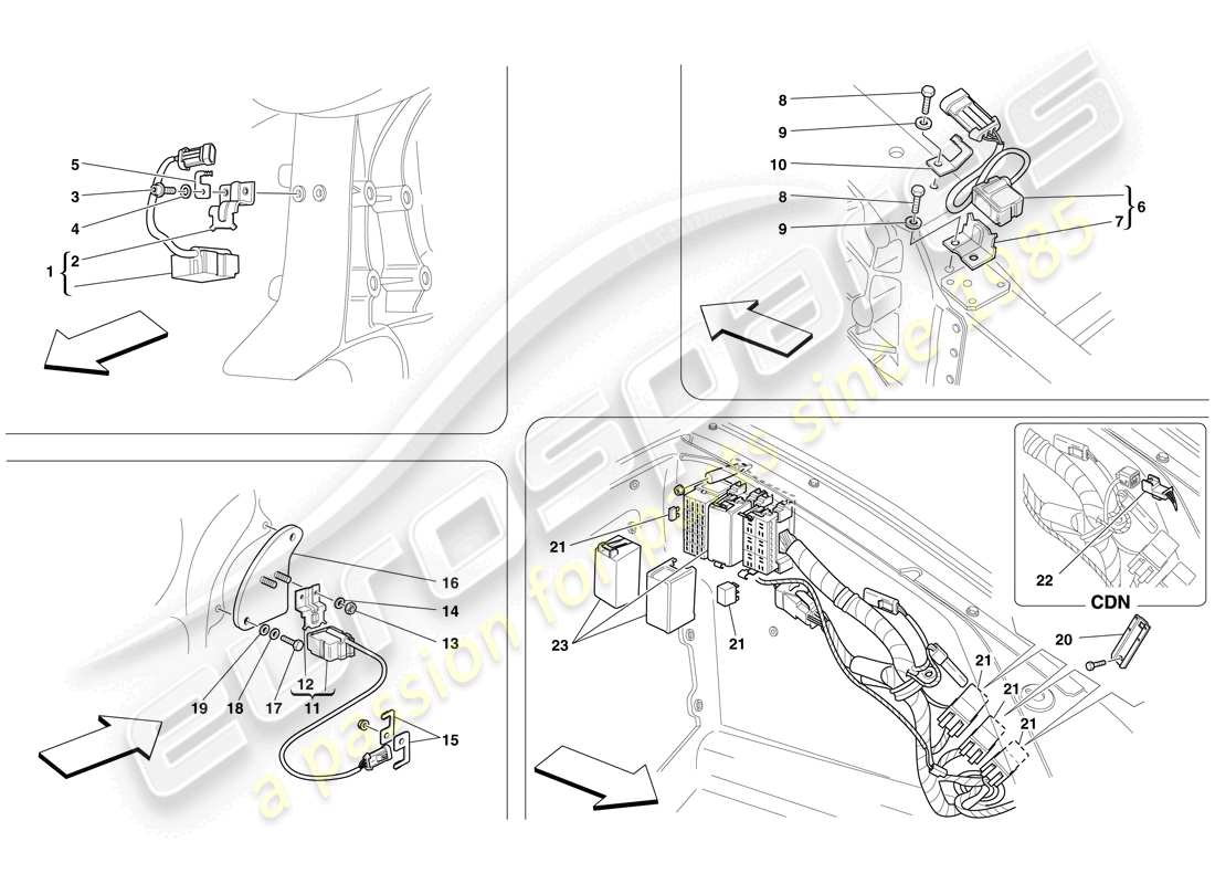 a part diagram from the ferrari 430 parts catalogue
