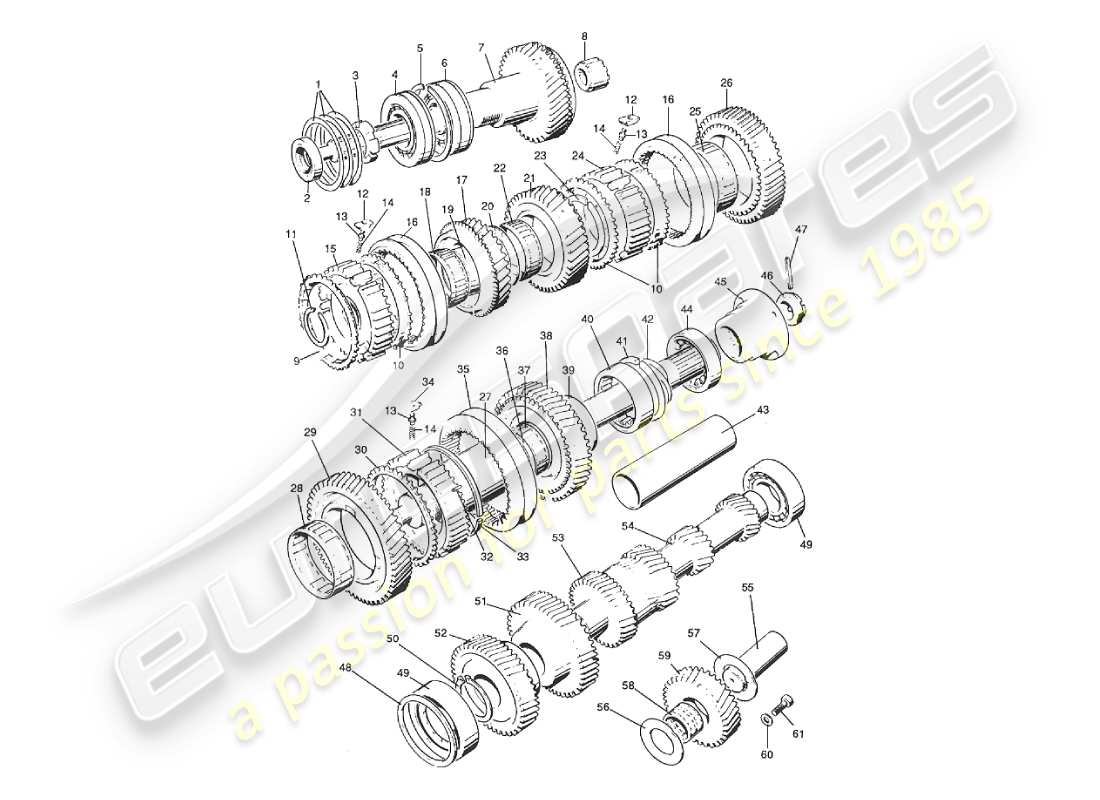 a part diagram from the aston martin v8 virage (1999) parts catalogue