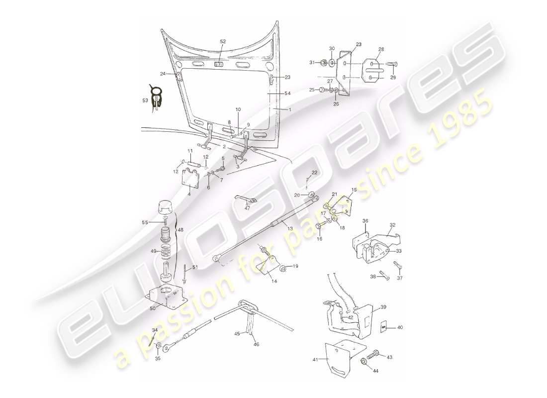 a part diagram from the aston martin v8 virage parts catalogue