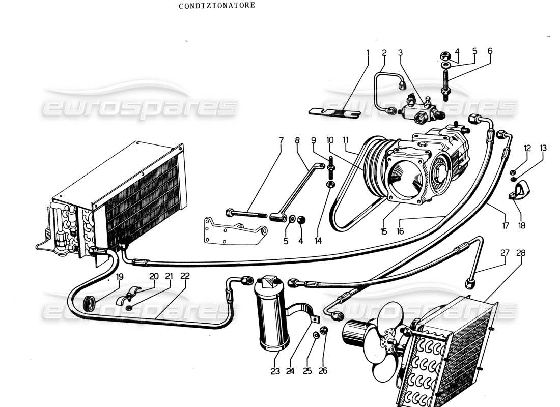 a part diagram from the lamborghini espada parts catalogue