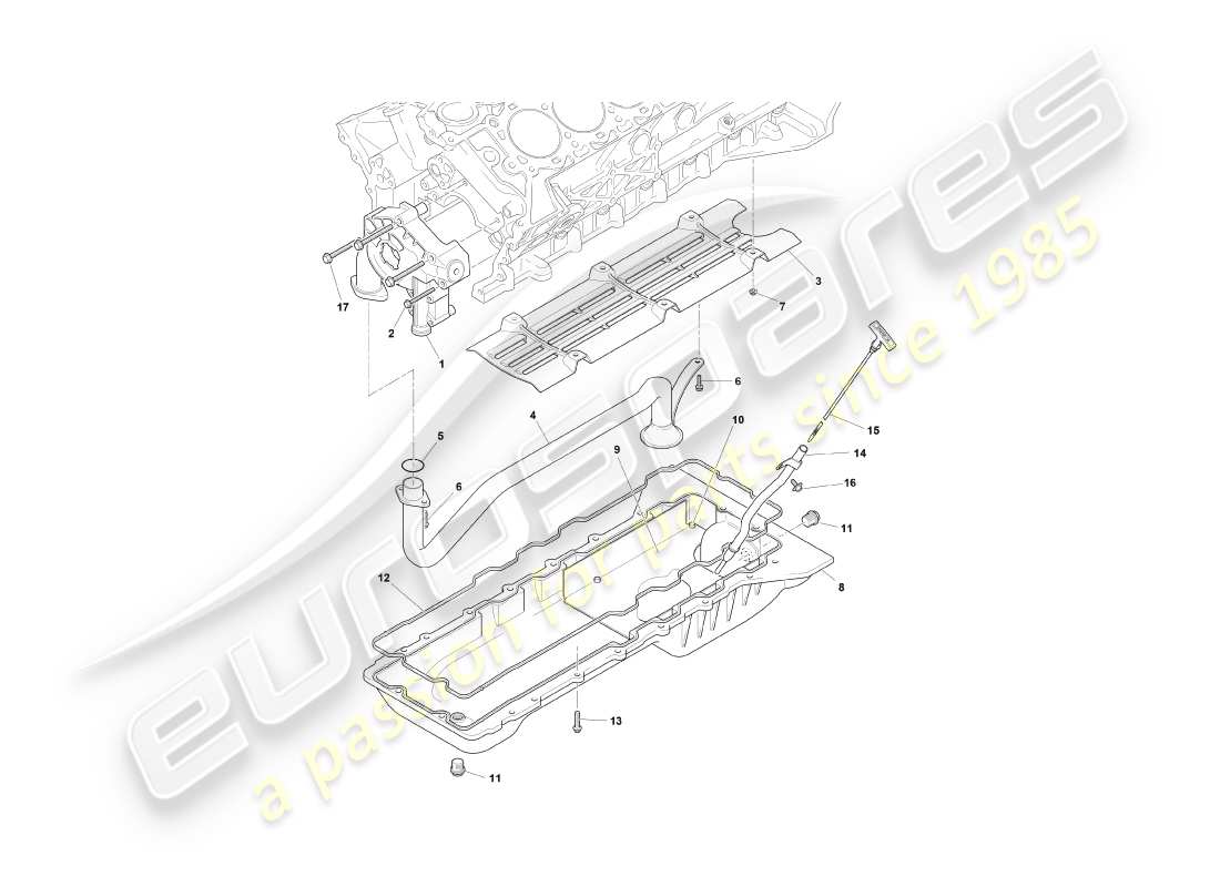 a part diagram from the aston martin db7 parts catalogue