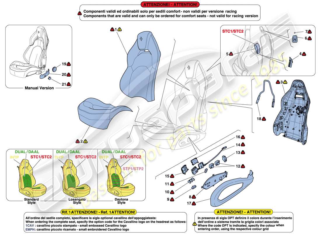 a part diagram from the Ferrari 488 GTB (Europe) parts catalogue