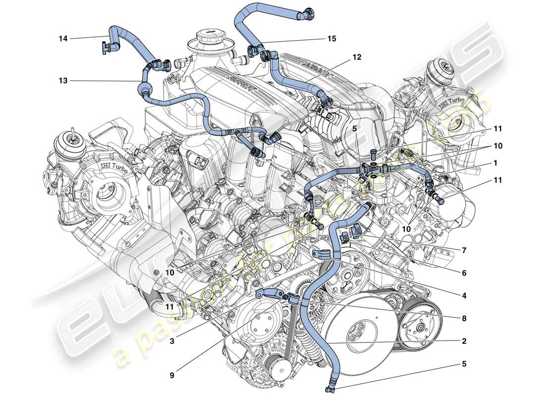 a part diagram from the Ferrari 488 GTB (Europe) parts catalogue