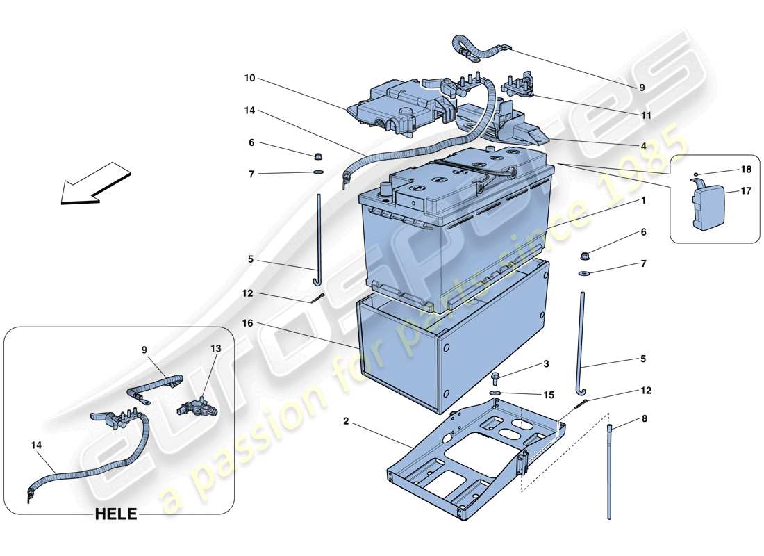 a part diagram from the ferrari f12 parts catalogue