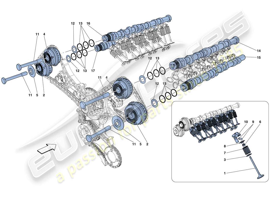 a part diagram from the Ferrari 488 Spider (RHD) parts catalogue