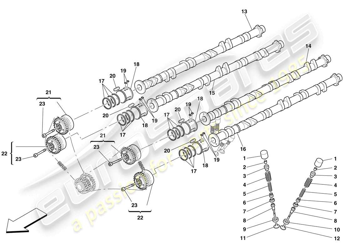 a part diagram from the ferrari 599 gtb fiorano (usa) parts catalogue