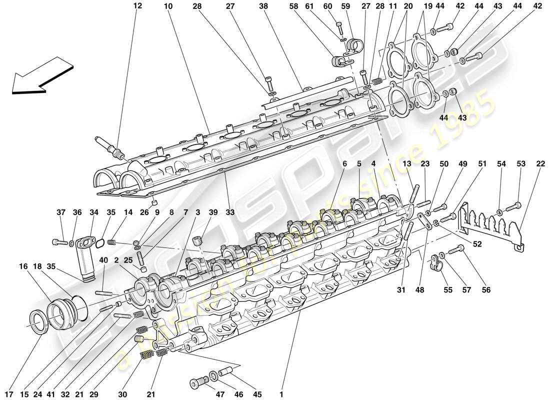 a part diagram from the Ferrari 612 Scaglietti (Europe) parts catalogue