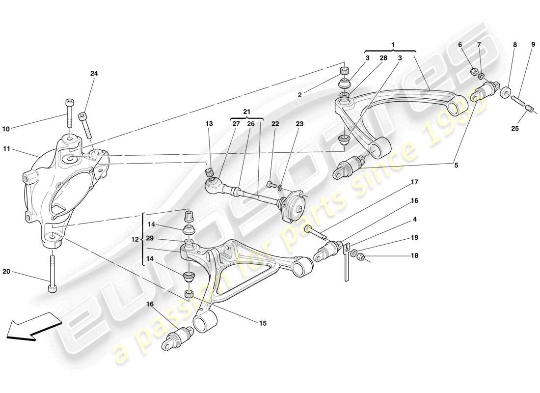 a part diagram from the ferrari f430 spider (usa) parts catalogue