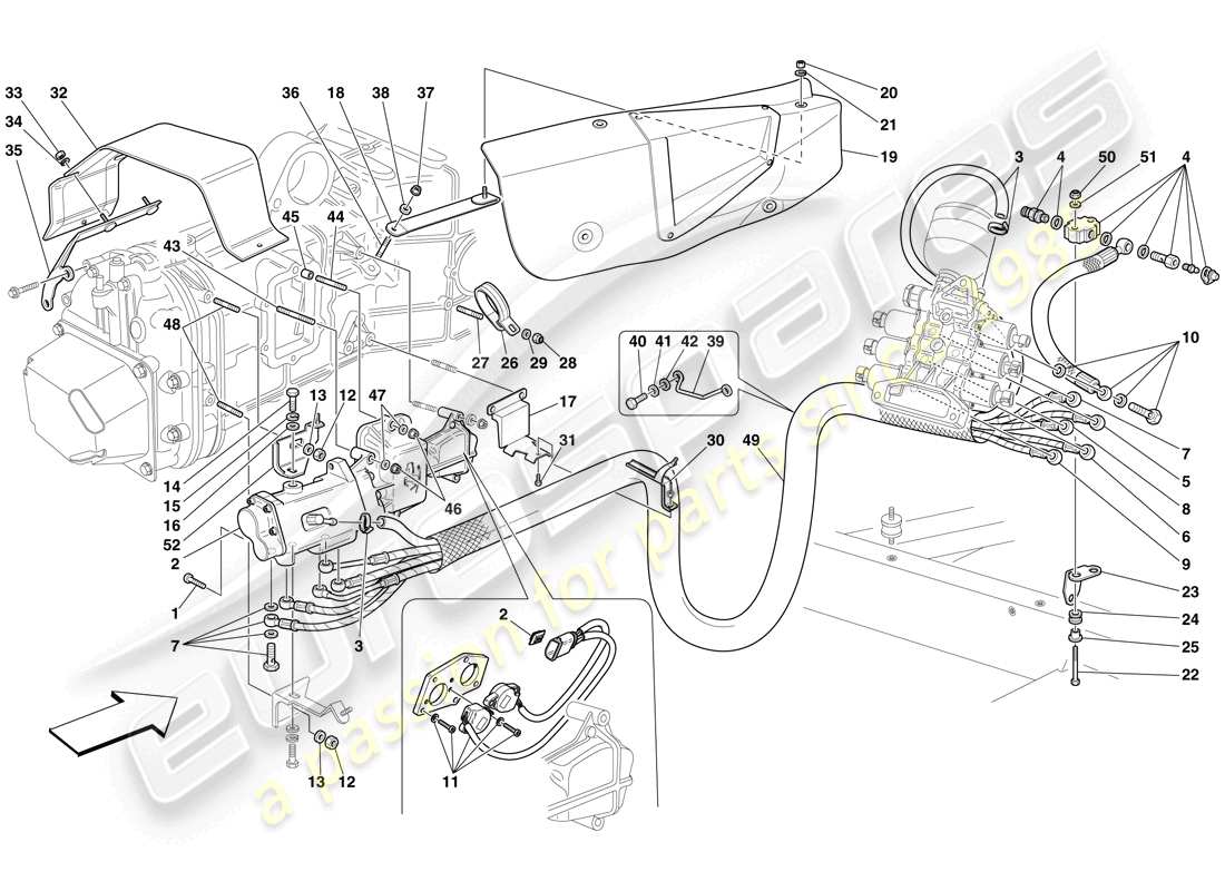 a part diagram from the ferrari 430 parts catalogue