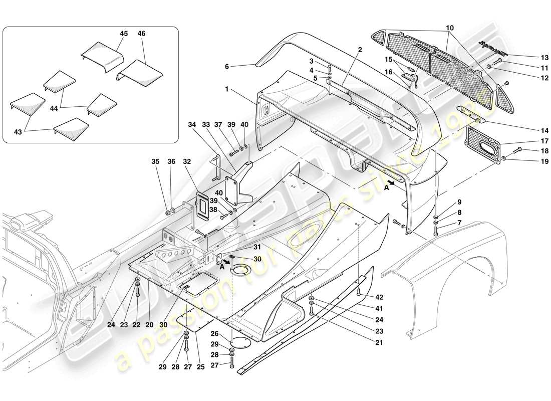 a part diagram from the maserati mc12 parts catalogue