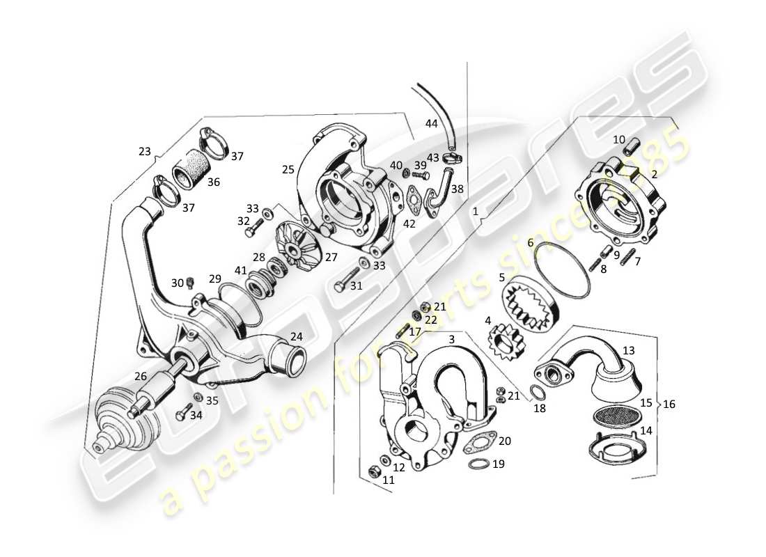 VIEW PARTS DIAGRAMS FROM THE MASERATI KYALAMI PARTS CATALOGUE a part diagram from the maserati kyalami parts catalogue