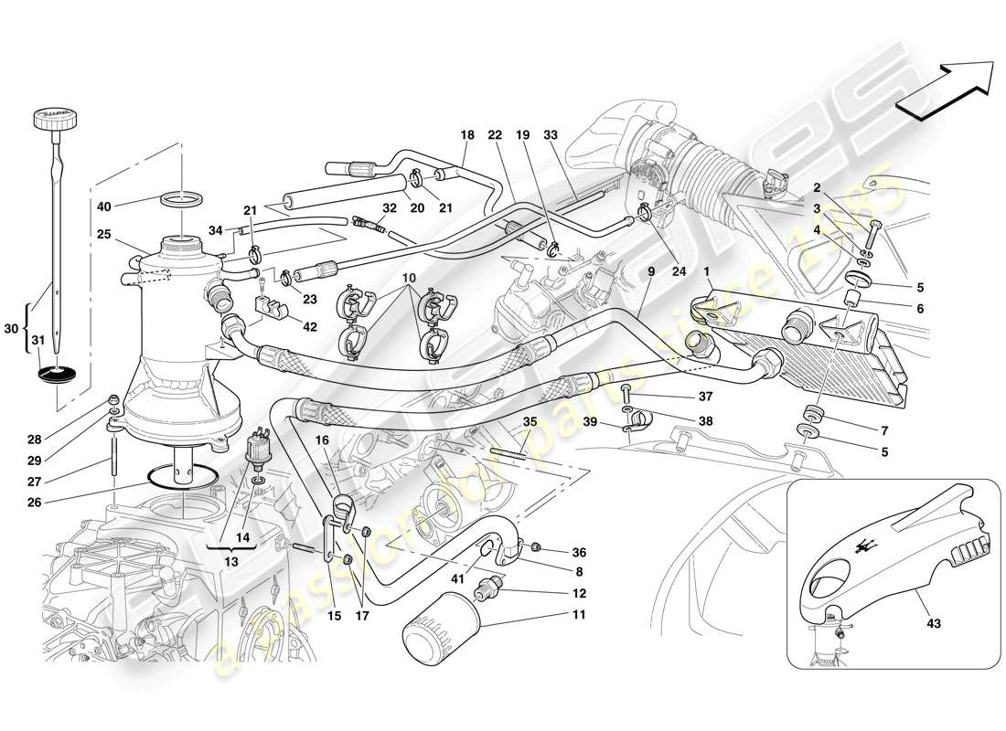 a part diagram from the maserati mc12 parts catalogue