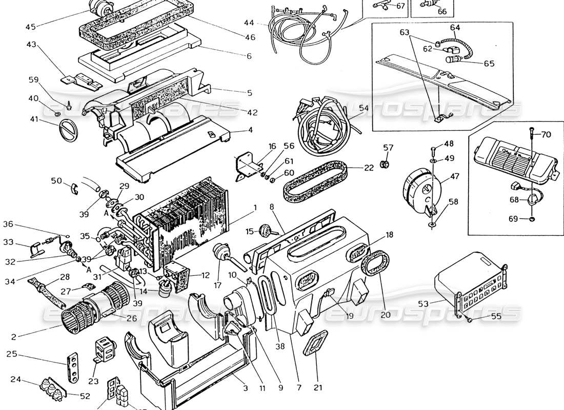 a part diagram from the maserati biturbo (1983-1995) parts catalogue