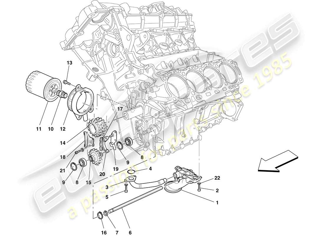 a part diagram from the ferrari california parts catalogue