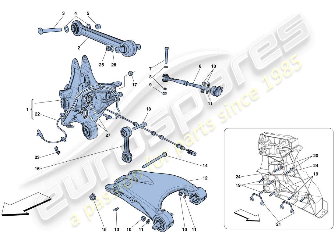 a part diagram from the ferrari 458 speciale (rhd) parts catalogue