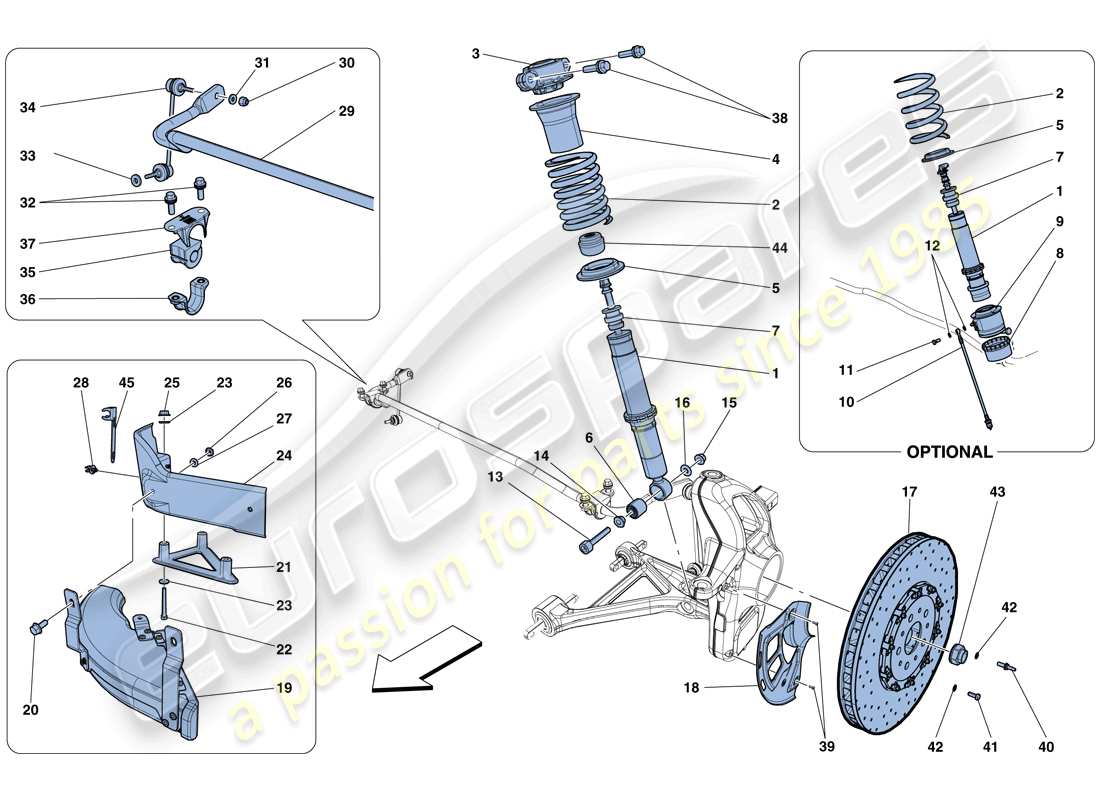 a part diagram from the ferrari f12 parts catalogue