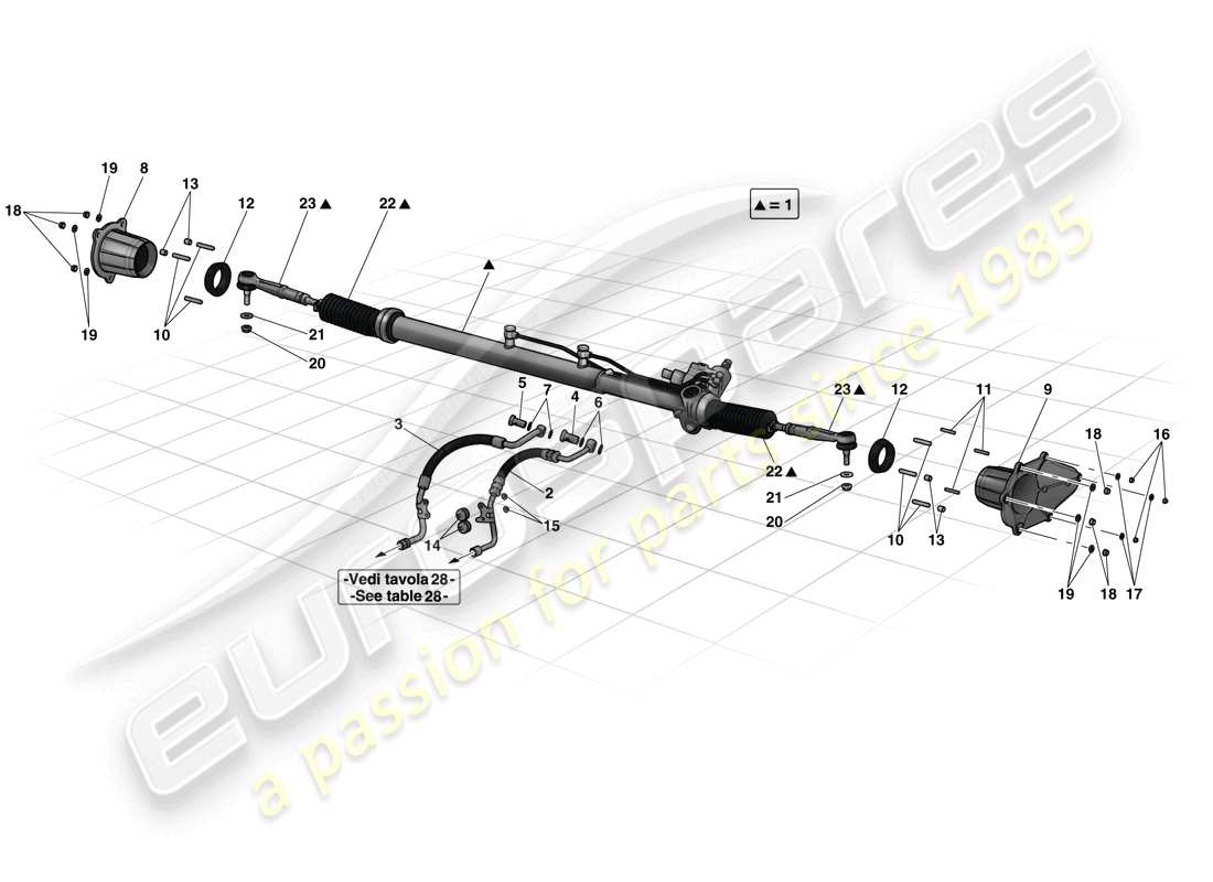 VIEW PARTS DIAGRAMS FROM THE FERRARI LAFERRARI PARTS CATALOGUE a part diagram from the ferrari laferrari parts catalogue