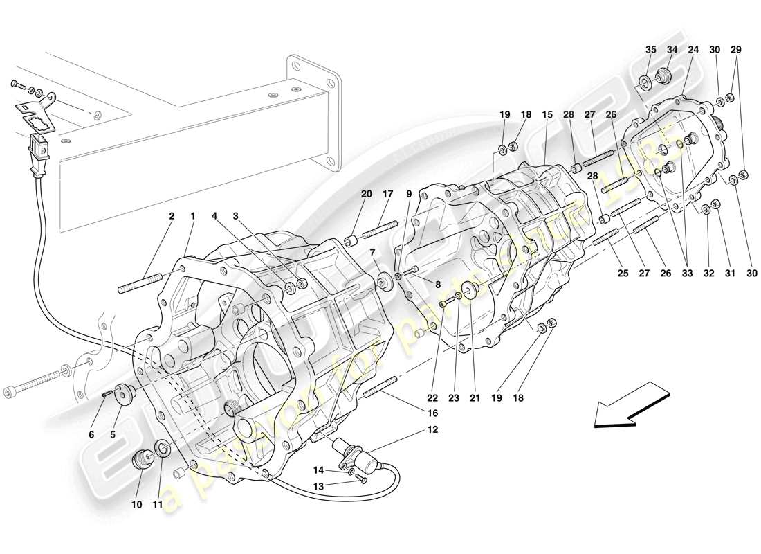 VIEW PARTS DIAGRAMS FROM THE MASERATI MC12 PARTS CATALOGUE a part diagram from the maserati mc12 parts catalogue