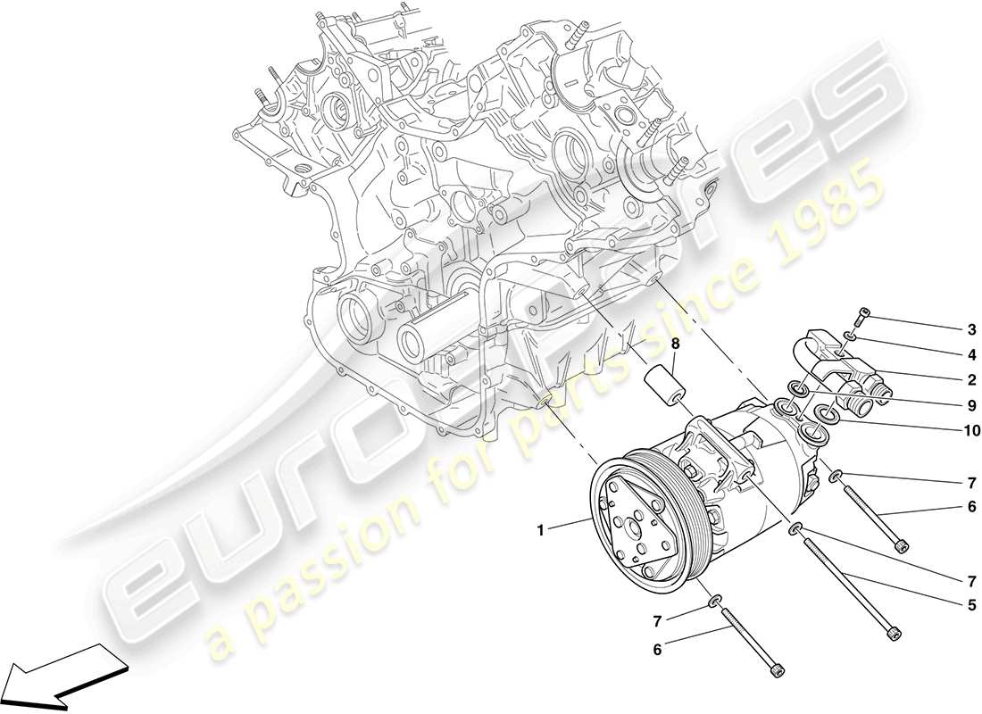 a part diagram from the Ferrari F430 Coupe (RHD) parts catalogue