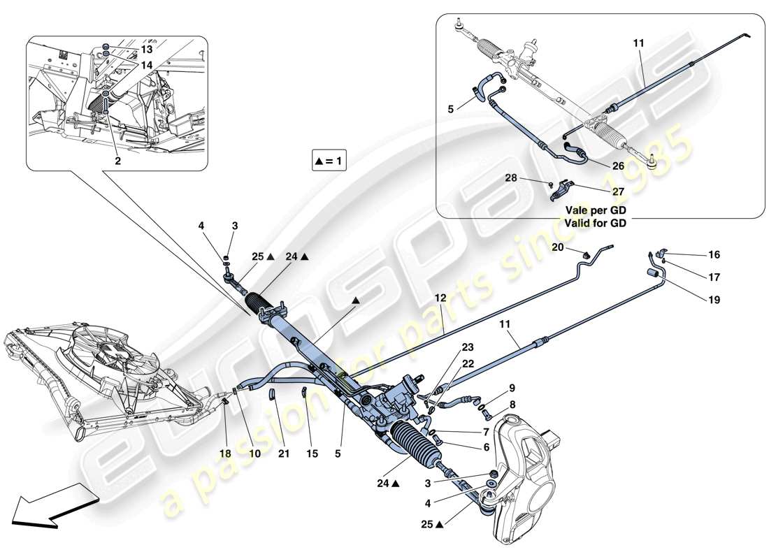a part diagram from the Ferrari 488 GTB (Europe) parts catalogue